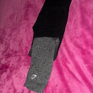 Gymshark Women's Black to Grey Gradient Leggings